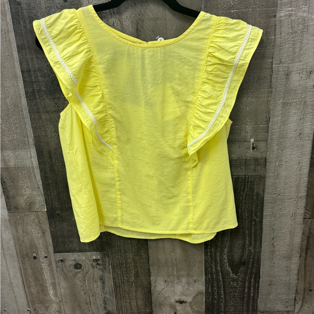 Yellow Ruffled Women's Top - Picture 3 of 5